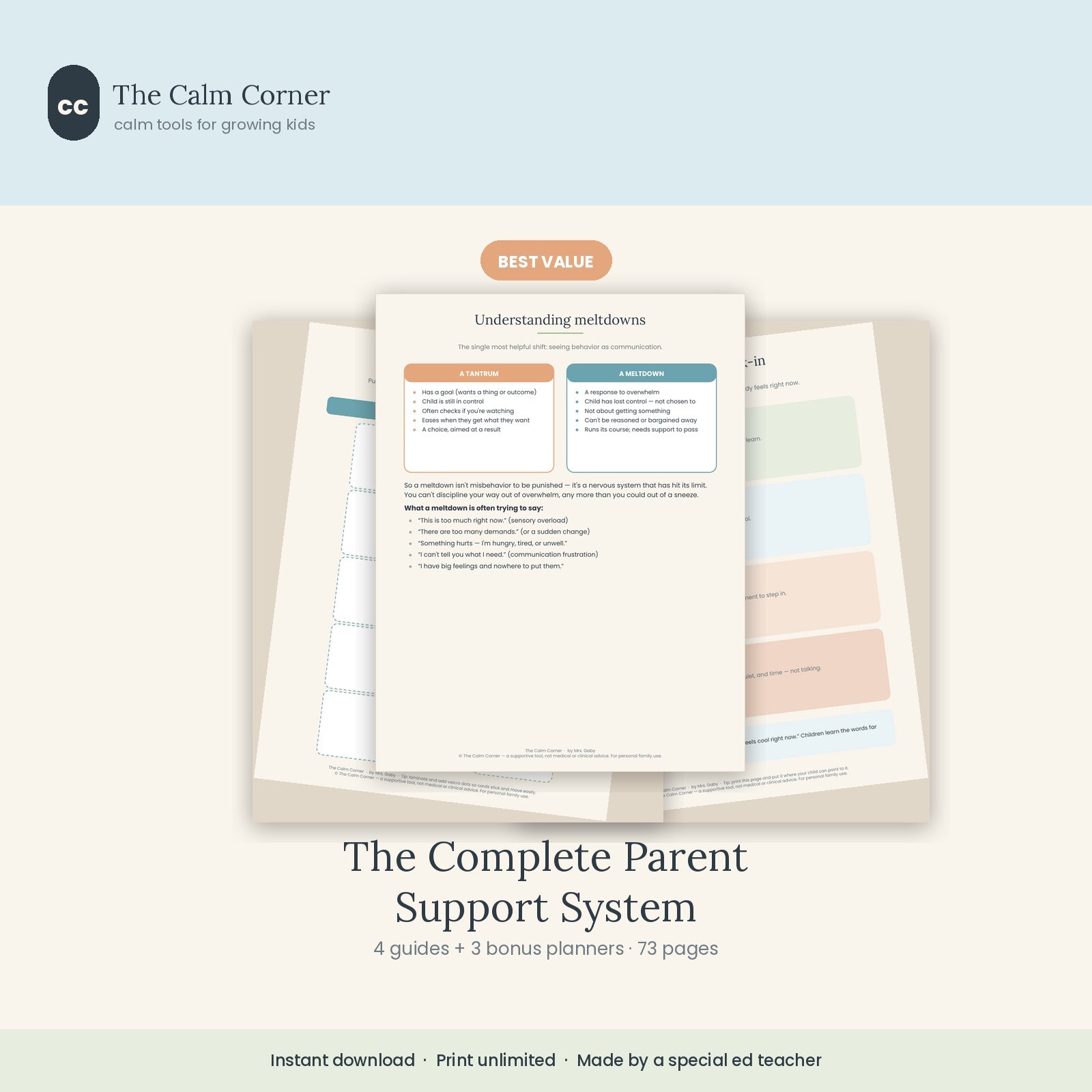THE COMPLETE PARENT SUPPORT SYSTEM