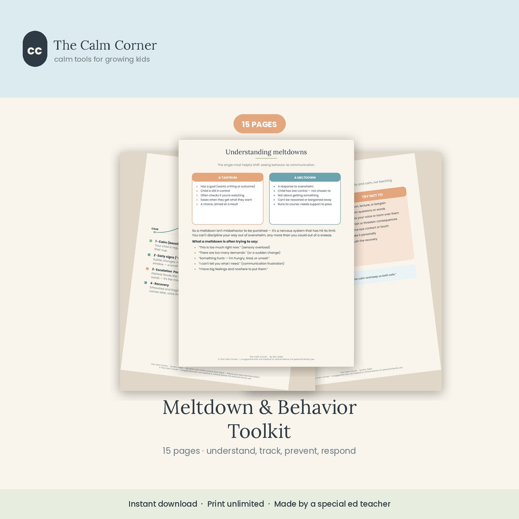 MELTDOWN & BEHAVIOR TOOLKIT
