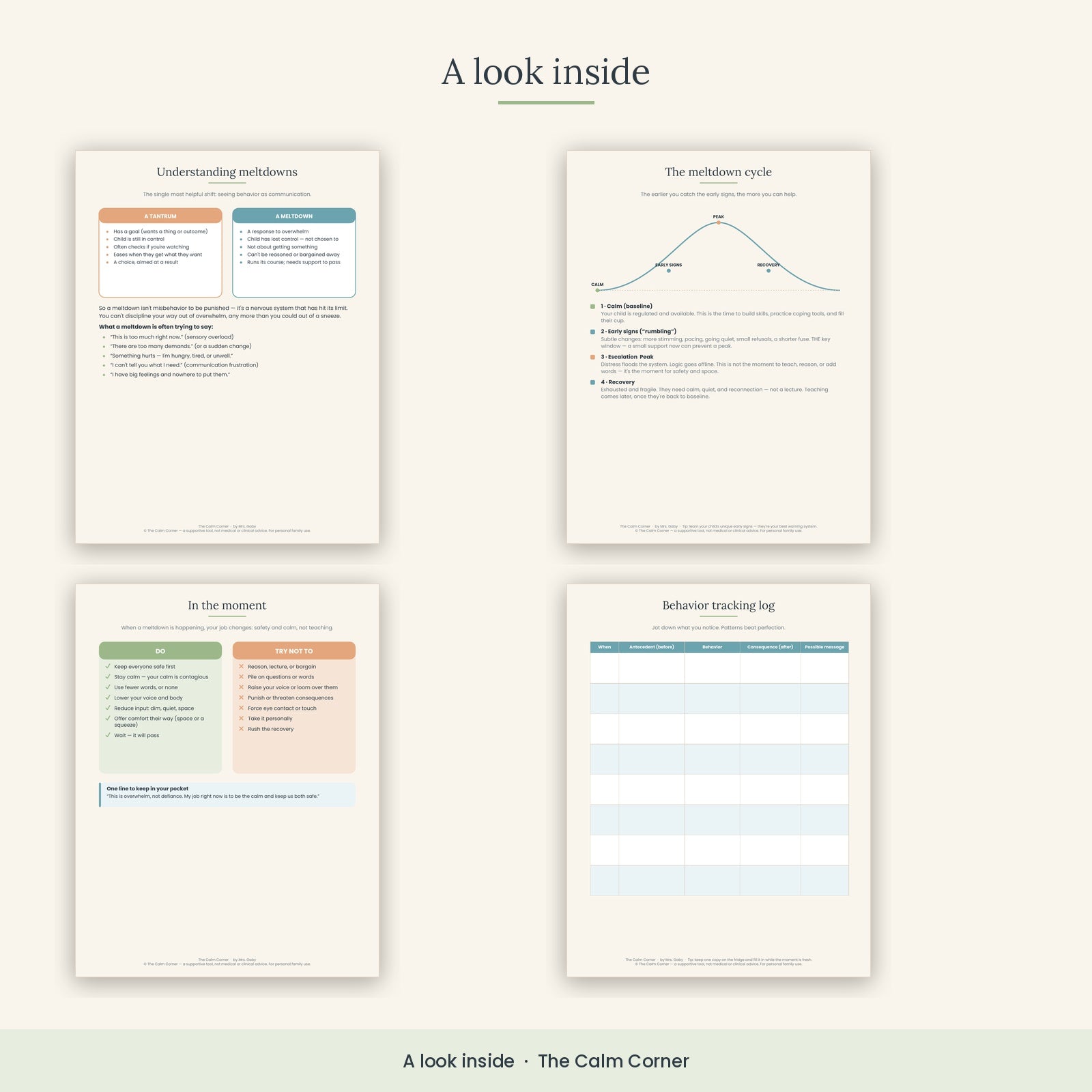 MELTDOWN & BEHAVIOR TOOLKIT