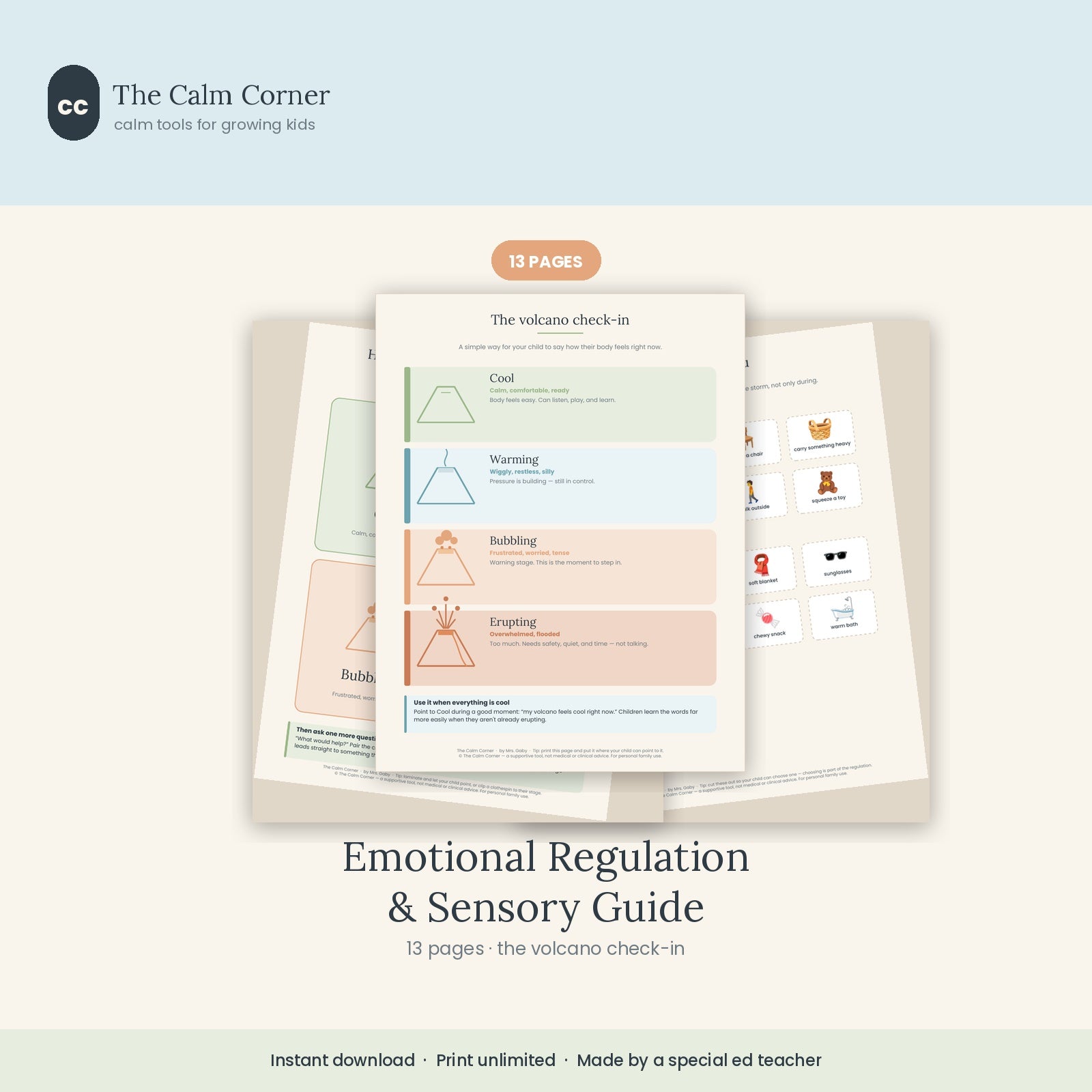 EMOTIONAL REGULATION & SENSORY GUIDE